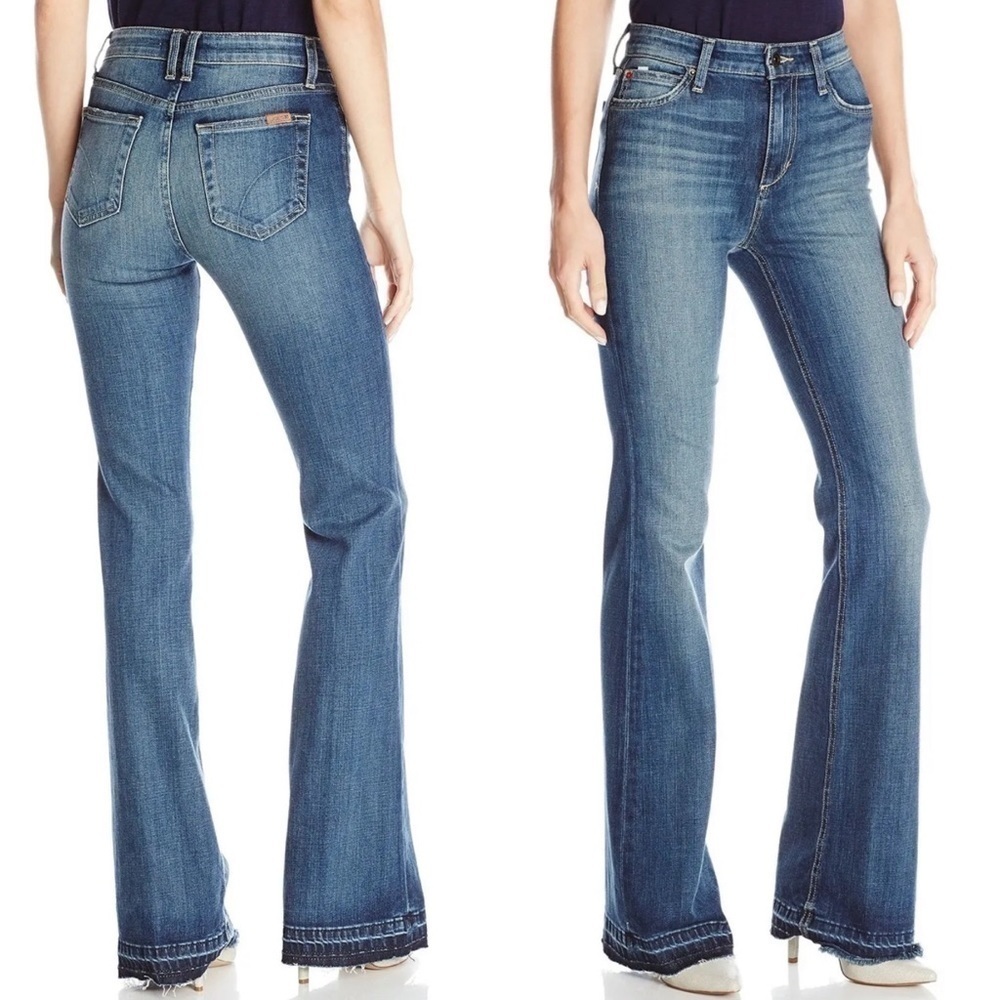 New Joe’s Markie High-Rise Flare Frayed Raw Hem Jeans in Miyu | 31